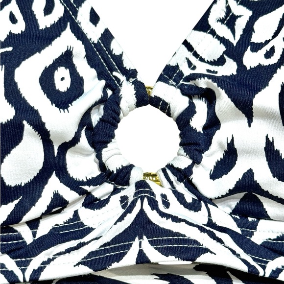 NWOT Tommy Bahama Ikat Diamonds Ring Front Halter Top - Picture 3 of 12